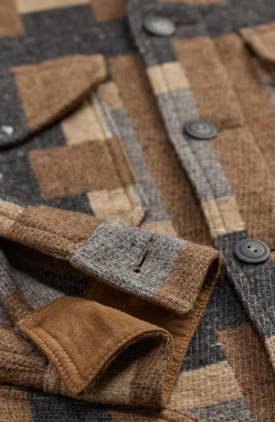 Double Rl Ralph Lauren Wool-blend Jacquard Shirt Jacket In Multi