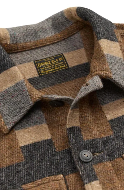 Double Rl Ralph Lauren Wool-blend Jacquard Shirt Jacket In Multi