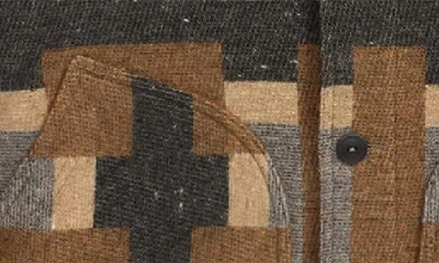 Double Rl Ralph Lauren Wool-blend Jacquard Shirt Jacket In Multi