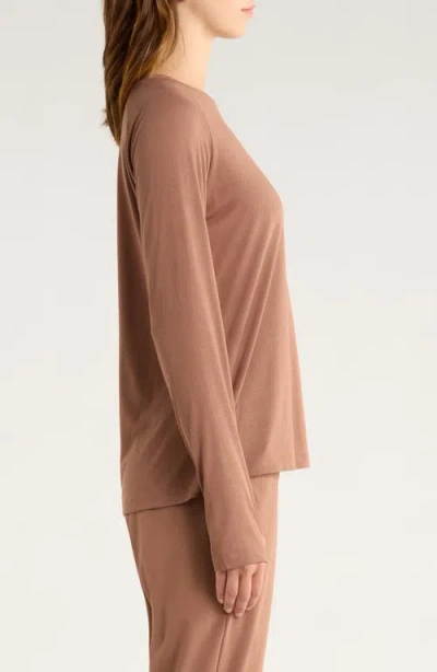 Free Fly Lightweight Long Sleeve Top In Brown