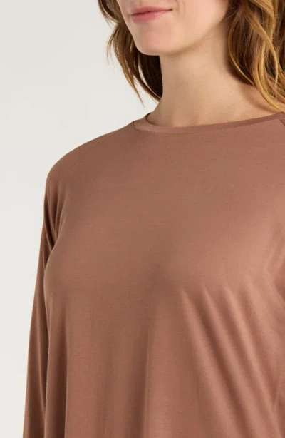 Free Fly Lightweight Long Sleeve Top In Brown