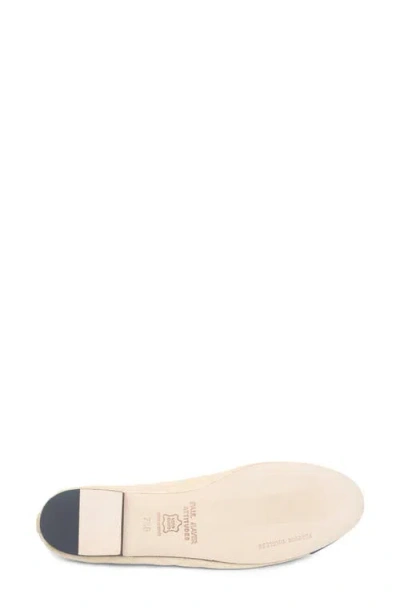 Paul Mayer Best Cap Toe Quilted Ballet Flat In Nude