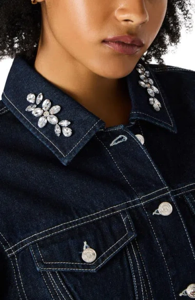 Steve Madden Dorothy Wide Sleeve Denim Jacket In Blue