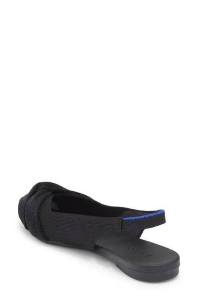 Rothys The Almond Slingback In Black/neutral In Black