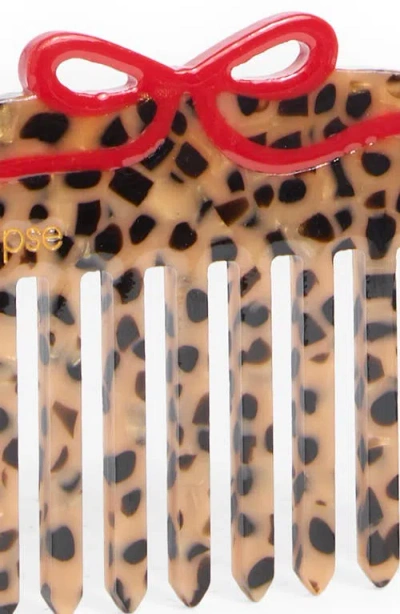 Solar Eclipse Leopard Handmade Claw Clips & Pocket Comb Set In Brown