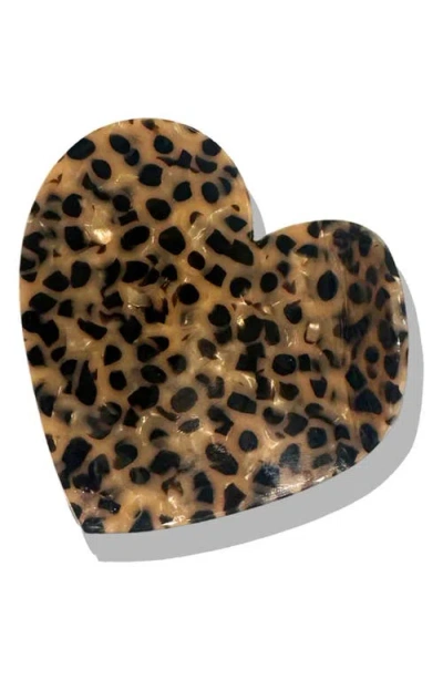 Solar Eclipse Leopard Handmade Claw Clips & Pocket Comb Set In Brown