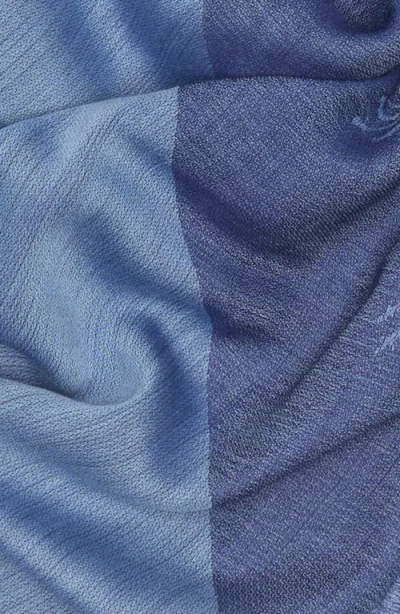 Rag & Bone Geo Dagger Wool Blend Square Scarf In Blue