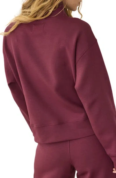 Marine Layer Nova Mock Neck Sweatshirt In Red