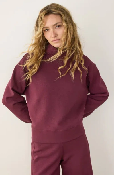 Marine Layer Nova Mock Neck Sweatshirt In Red