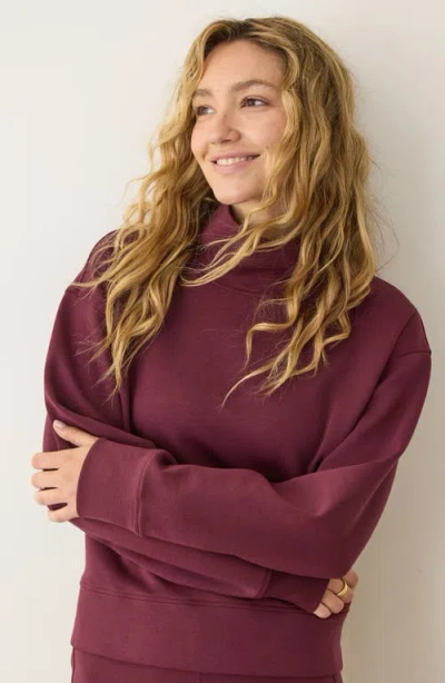 Marine Layer Nova Mock Neck Sweatshirt In Red