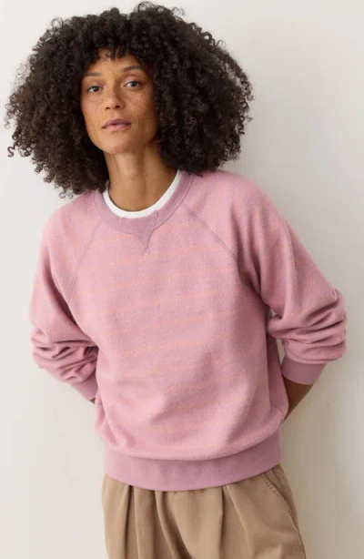 Marine Layer Cloud 9 Fleece Reversible Sweatshirt In Pink