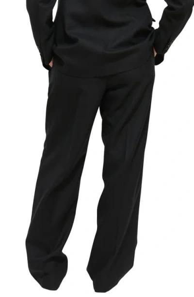 Alex Mill Primrose Pleated Wool Pull-on Trousers In Black