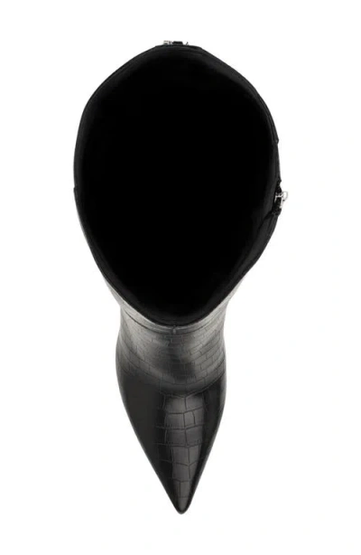 Guess Womens Gressa Tall Pointed Toe Stiletto Boots Regular Wide Calf In Black