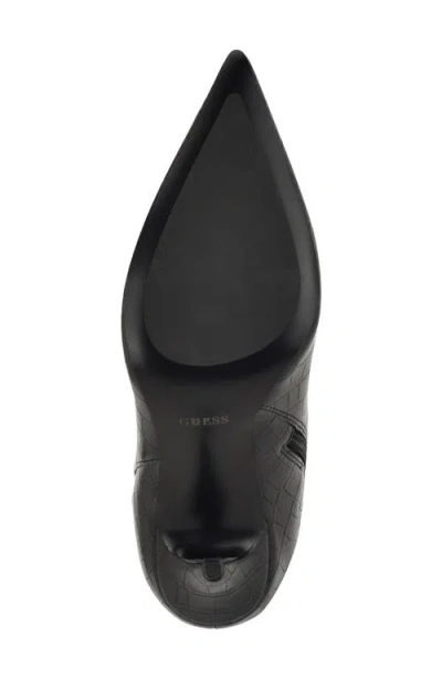 Guess Womens Gressa Tall Pointed Toe Stiletto Boots Regular Wide Calf In Black