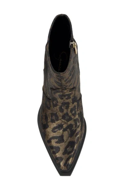 Jessica Simpson Helvona Pointed Toe Bootie In Multi