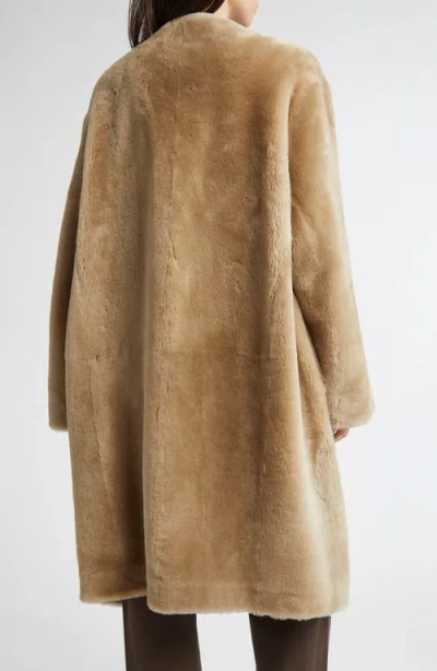 Totême Toteme Main Shearling Coat In Brown