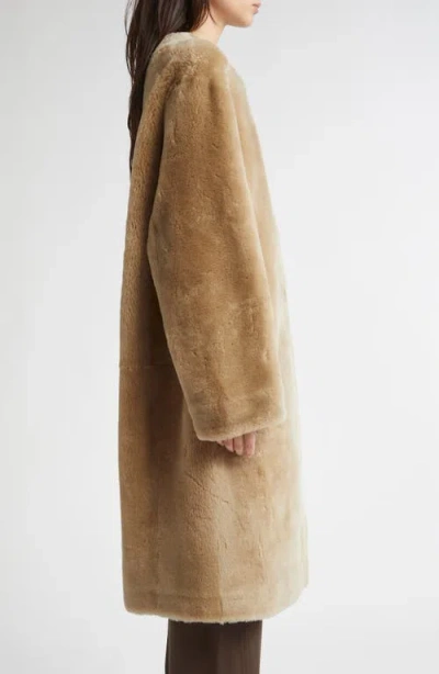 Totême Toteme Main Shearling Coat In Brown