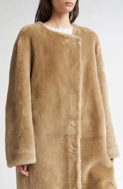 Totême Toteme Main Shearling Coat In Brown