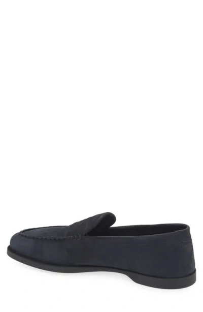 John Lobb Pace Suede Loafers In Blue