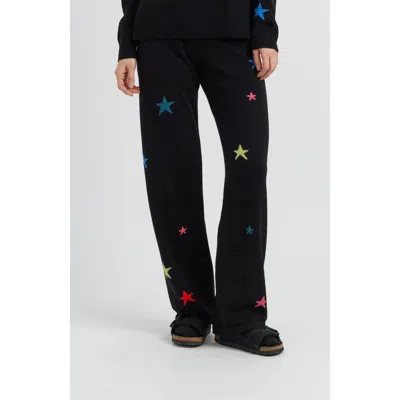 Chinti & Parker Wool Cashmere Star Wide-leg Track Pants In Multi