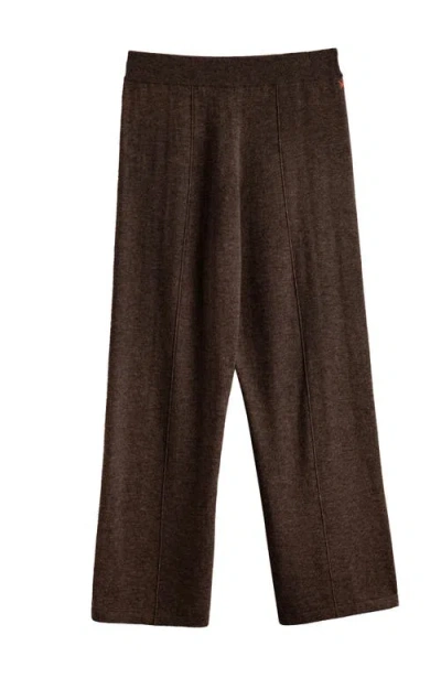 Chinti & Parker Wool & Cashmere Wide Leg Track Pant In Brown