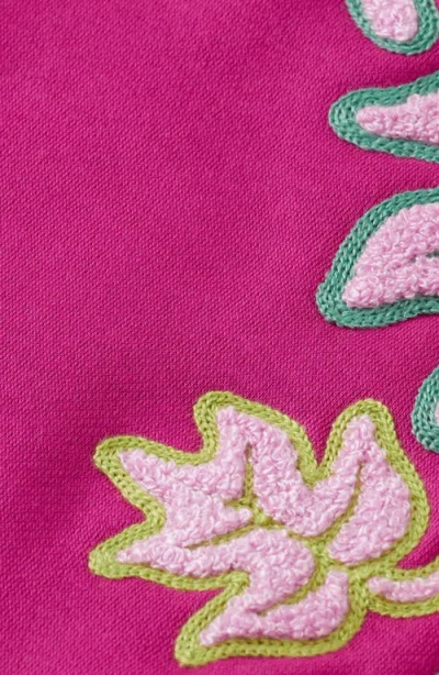 Scotch & Soda Kids' Embroidered Cotton Blend Graphic Sweatshirt In Red