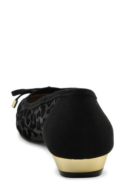 Charles David Maize Mesh Ballet Flat In Black