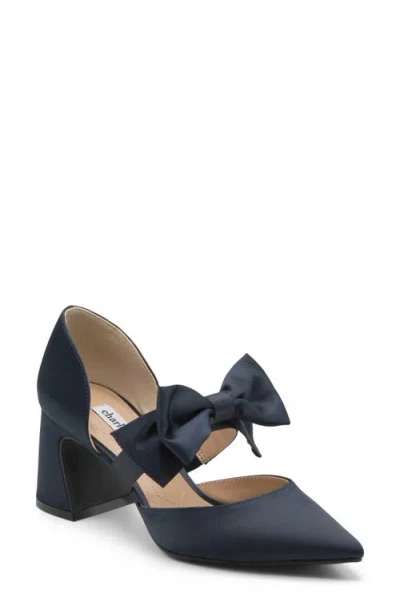 Charles David Andre Womens Pointed Closed Toe Block Heel Pumps In Blue