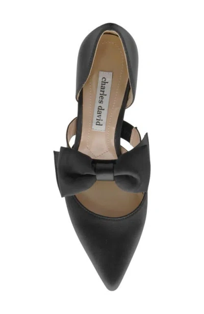 Charles David Andre Womens Pointed Closed Toe Block Heel Pumps In Black