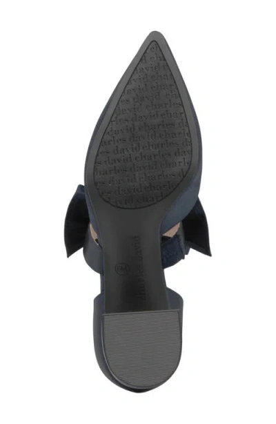 Charles David Andre Womens Pointed Closed Toe Block Heel Pumps In Blue