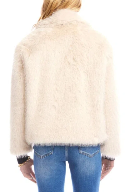 Karen Kane Faux Fur Crop Jacket In Neutral