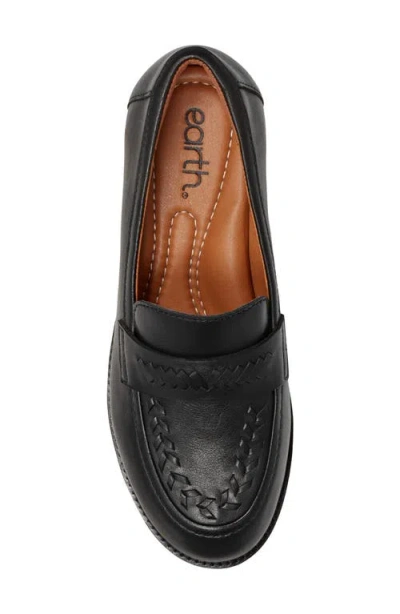 Earth Women's Edith Woven Slip-on Loafers In Black
