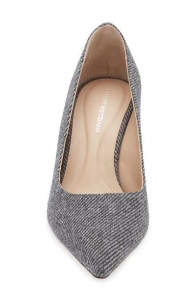 Stuart Weitzman Stuart Susculpt 75 Pointed Toe Pump In Gray