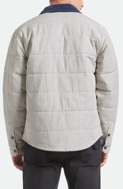 Brixton Cass Engineer Stripe Quilted Jacket In Multi