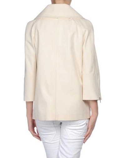 Shop Michael Kors Full-length Jacket In Ivory