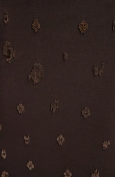 Donna Karan Women's Embroidered Ruched Skirt In Brown