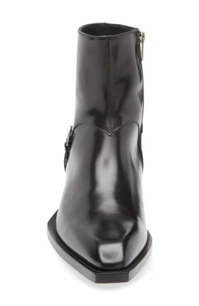 Stuart Weitzman Cavalry Snip Toe Boot In Black