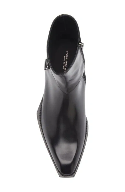 Stuart Weitzman Cavalry Snip Toe Boot In Black