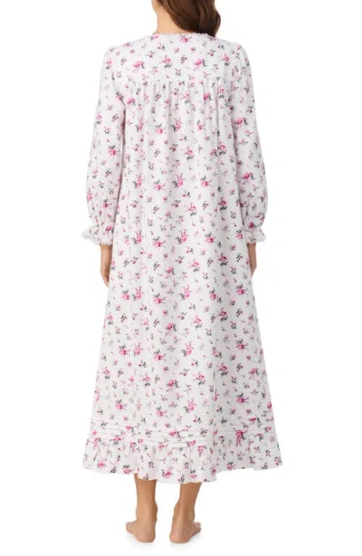 Eileen West Long Sleeve Cotton Flannel Waltz Nightgown In Multi