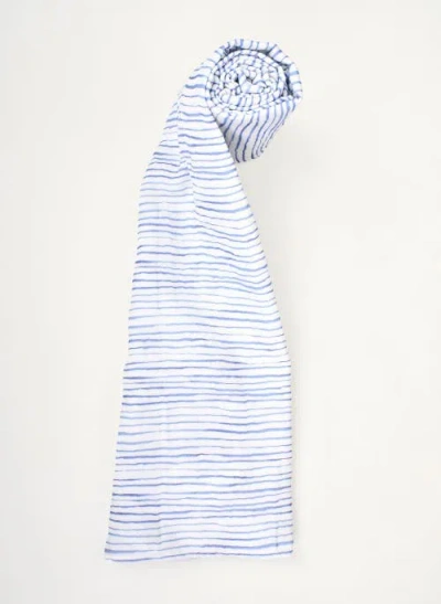Timo & Violet Wave Stripe Shawl Blanket In White