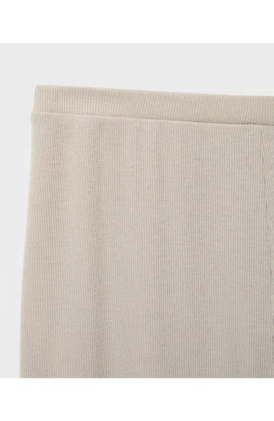Mango Rib Pajama Pants In Neutral