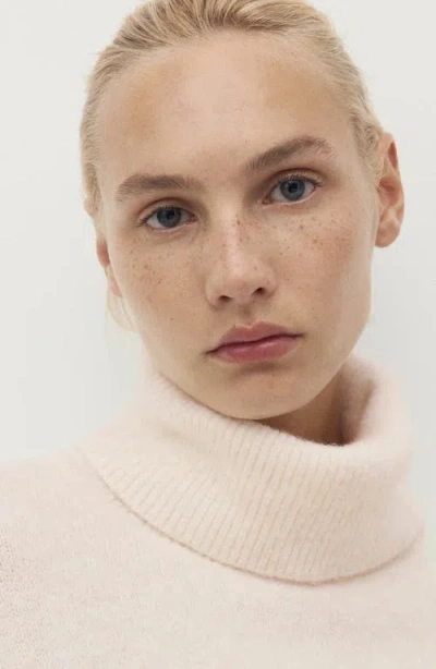 Mango Turtleneck Sweater In White