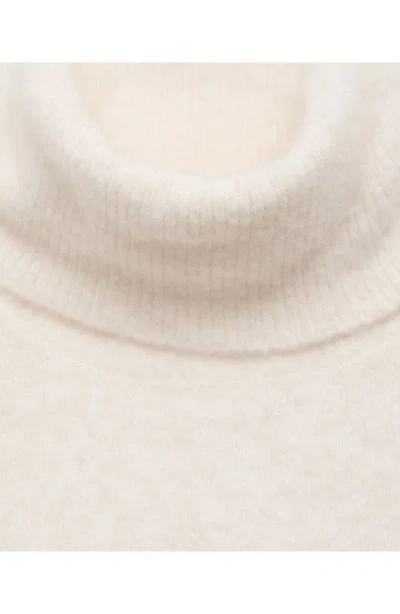 Mango Turtleneck Sweater In White