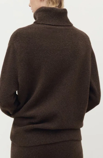 Mango Turtleneck Sweater In Brown