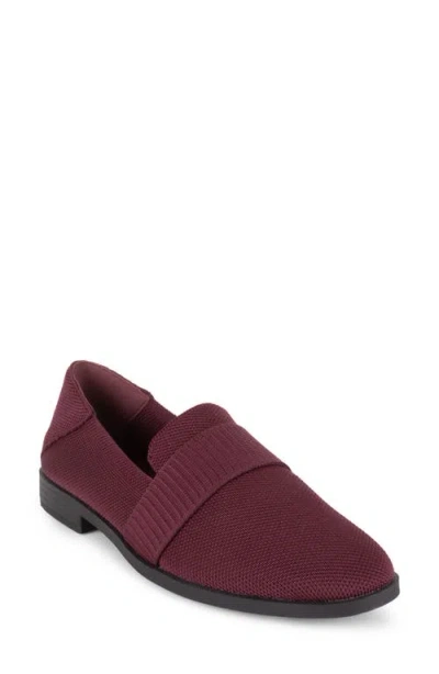 Tahari Women's Mykonos Knit Slip-on Loafers In Burgundy