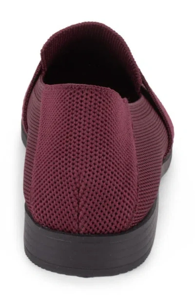 Tahari Women's Mykonos Knit Slip-on Loafers In Burgundy