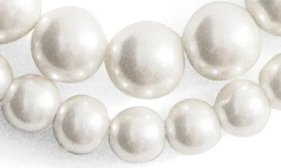 Mango Faux Pearl Double Strand Necklace In White