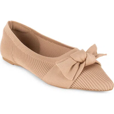 Tahari Women's Montserrat Knit Slip-on Flats In Nude