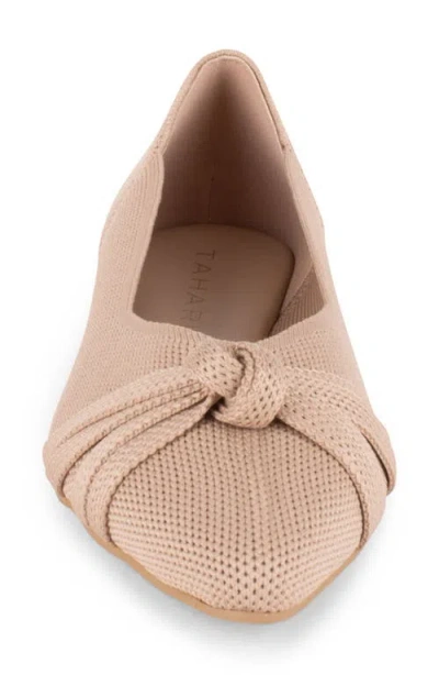Tahari Women's Catalina Knit Slip-on Flats In Nude