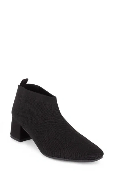 Tahari Corniche Block Heel Knit Bootie In Black